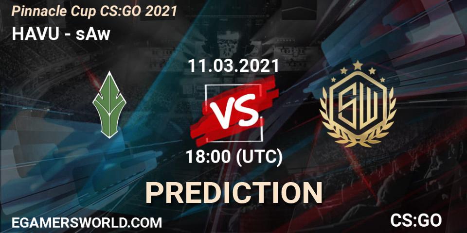 HAVU vs sAw: Match Prediction. 11.03.2021 at 18:00, Counter-Strike (CS2), Pinnacle Cup #1