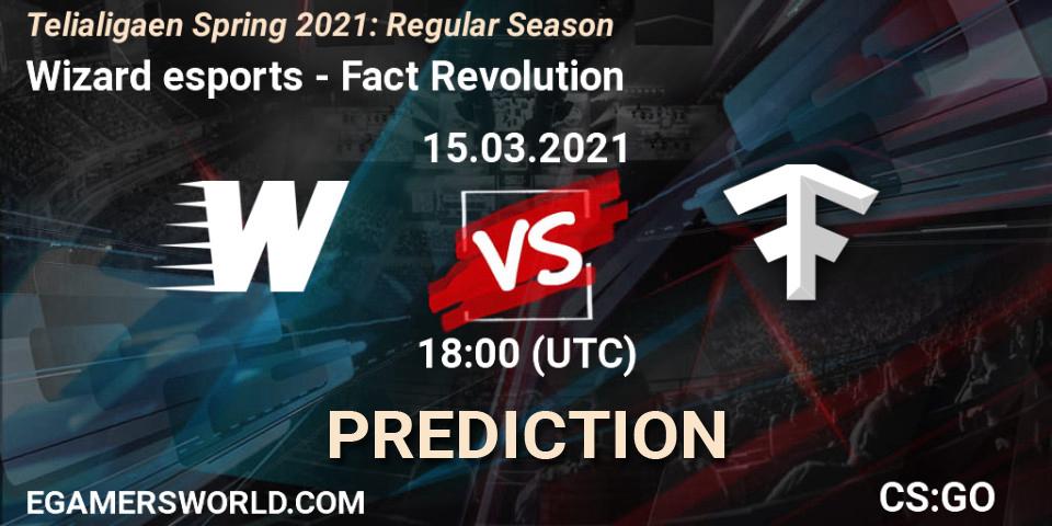 Wizard esports vs Fact Revolution: Match Prediction. 15.03.2021 at 18:00, Counter-Strike (CS2), Telialigaen Spring 2021: Regular Season