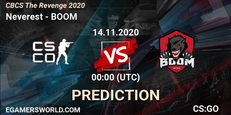 Neverest vs BOOM: Match Prediction. 14.11.20, CS2 (CS:GO), CBCS The Revenge 2020