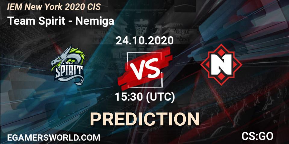 Team Spirit vs Nemiga: Match Prediction. 24.10.2020 at 15:30, Counter-Strike (CS2), IEM New York 2020 CIS