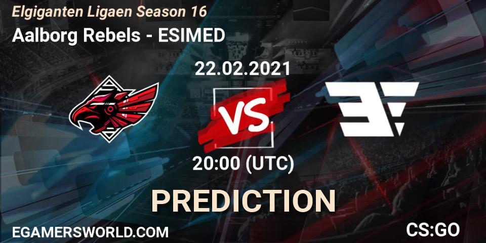 Aalborg Rebels vs ESIMED: Match Prediction. 22.02.2021 at 20:00, Counter-Strike (CS2), Elgiganten Ligaen Season 16