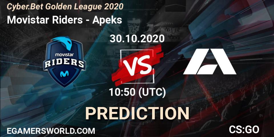 Movistar Riders vs Apeks: Match Prediction. 30.10.2020 at 10:50, Counter-Strike (CS2), Cyber.Bet Golden League 2020