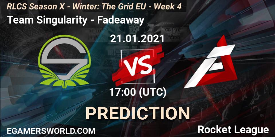 Team Singularity vs Fadeaway: Match Prediction. 21.01.21, Rocket League, RLCS Season X - Winter: The Grid EU - Week 4