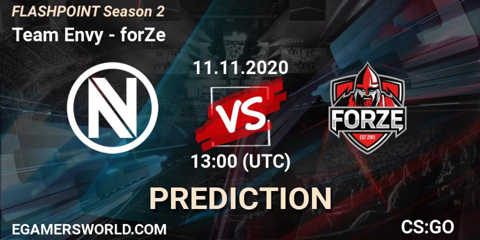 Team Envy vs forZe: Match Prediction. 10.11.2020 at 13:30, Counter-Strike (CS2), Flashpoint Season 2