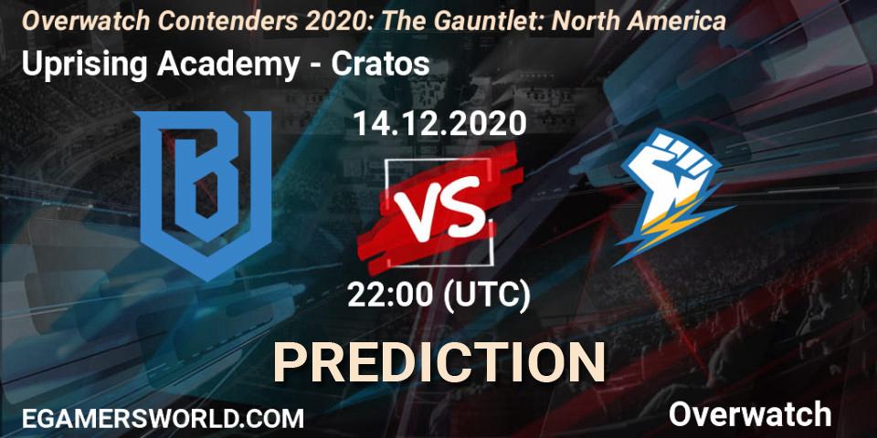 Uprising Academy vs Cratos: Match Prediction. 14.12.2020 at 22:00, Overwatch, Overwatch Contenders 2020: The Gauntlet: North America
