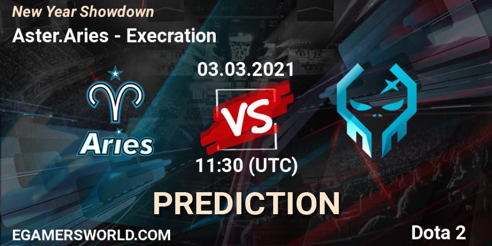 Aster.Aries vs Execration: Match Prediction. 03.03.21, Dota 2, New Year Showdown