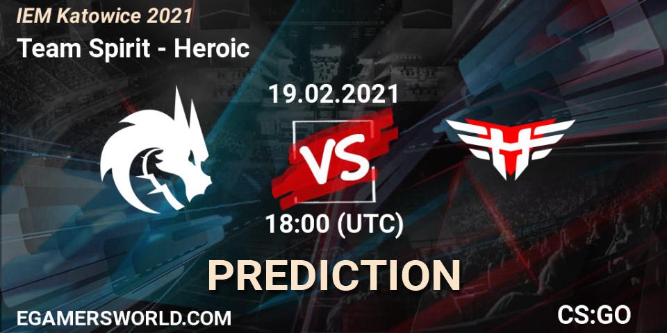 Team Spirit vs Heroic: Match Prediction. 19.02.2021 at 18:00, Counter-Strike (CS2), IEM Katowice 2021