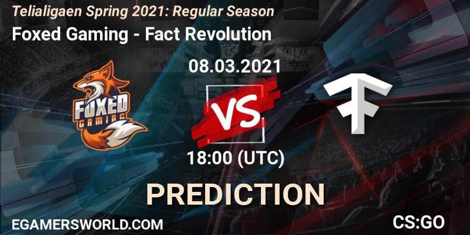Foxed Gaming vs Fact Revolution: Match Prediction. 08.03.2021 at 18:00, Counter-Strike (CS2), Telialigaen Spring 2021: Regular Season