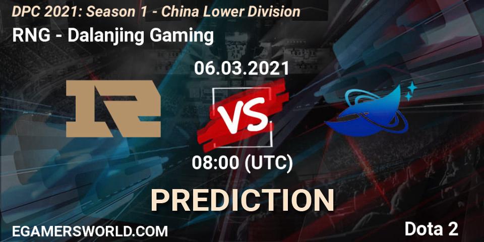 RNG vs Dalanjing Gaming: Match Prediction. 06.03.2021 at 08:00, Dota 2, DPC 2021: Season 1 - China Lower Division