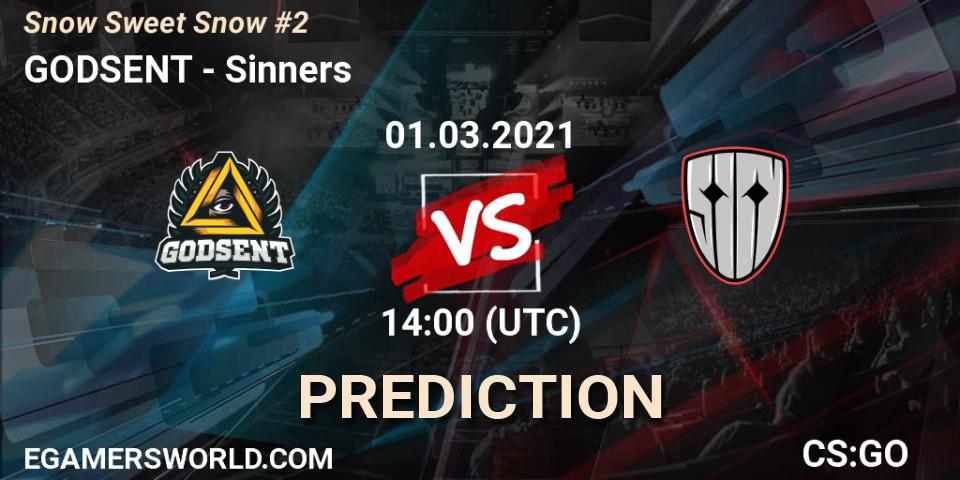 GODSENT vs Sinners: Match Prediction. 01.03.2021 at 14:00, Counter-Strike (CS2), Snow Sweet Snow #2