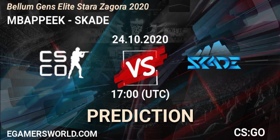 MBAPPEEK vs SKADE: Match Prediction. 24.10.2020 at 17:10, Counter-Strike (CS2), Bellum Gens Elite Stara Zagora 2020