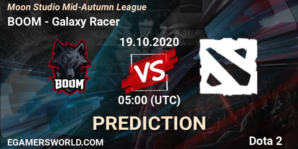 BOOM vs Galaxy Racer: Match Prediction. 19.10.2020 at 05:05, Dota 2, Moon Studio Mid-Autumn League