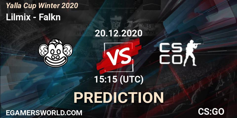 Lilmix vs Falkn: Match Prediction. 20.12.2020 at 15:40, Counter-Strike (CS2), Yalla Cup Winter 2020