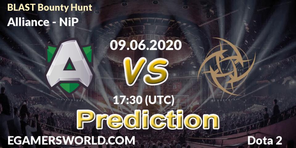 Alliance vs NiP: Match Prediction. 09.06.20, Dota 2, BLAST Bounty Hunt
