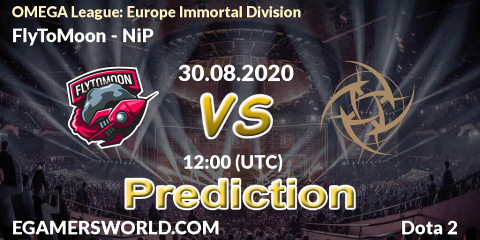 FlyToMoon vs NiP: Match Prediction. 30.08.20, Dota 2, OMEGA League: Europe Immortal Division