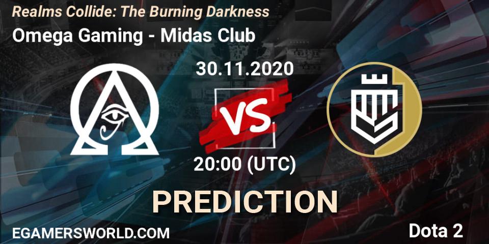 Omega Gaming vs Midas Club: Match Prediction. 30.11.20, Dota 2, Realms Collide: The Burning Darkness