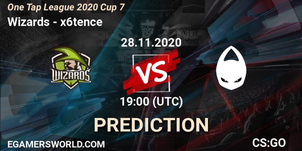 Wizards vs x6tence: Match Prediction. 28.11.2020 at 18:10, Counter-Strike (CS2), One Tap League 2020 Cup 7
