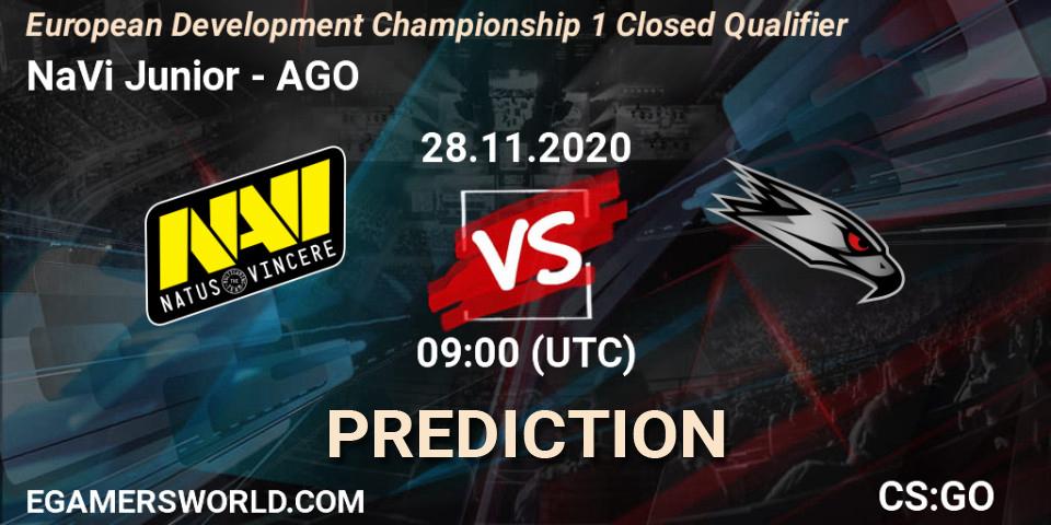 NaVi Junior vs AGO: Match Prediction. 28.11.20, CS2 (CS:GO), European Development Championship 1 Closed Qualifier