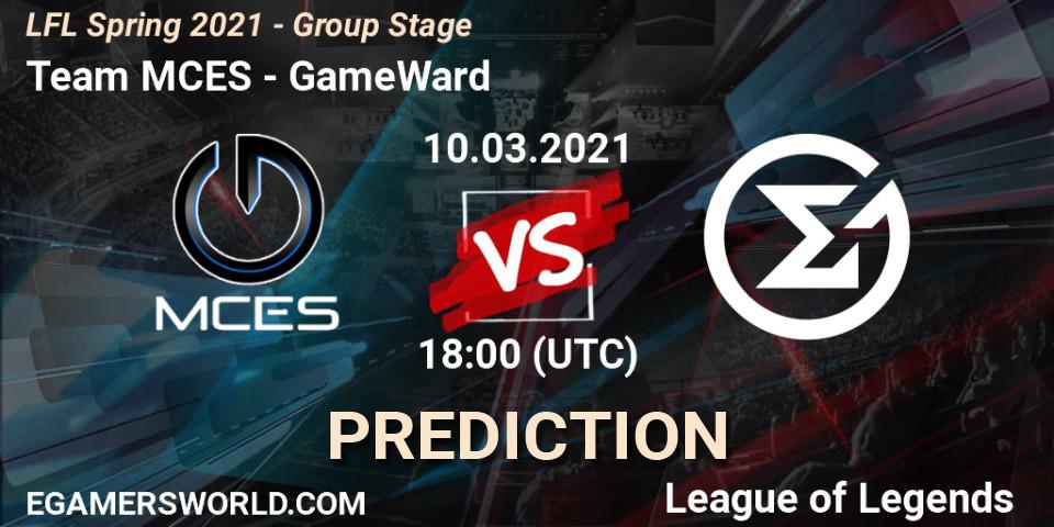 Team MCES vs GameWard: Match Prediction. 10.03.2021 at 18:00, LoL, LFL Spring 2021 - Group Stage