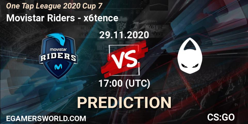 Movistar Riders vs x6tence: Match Prediction. 29.11.2020 at 17:00, Counter-Strike (CS2), One Tap League 2020 Cup 7