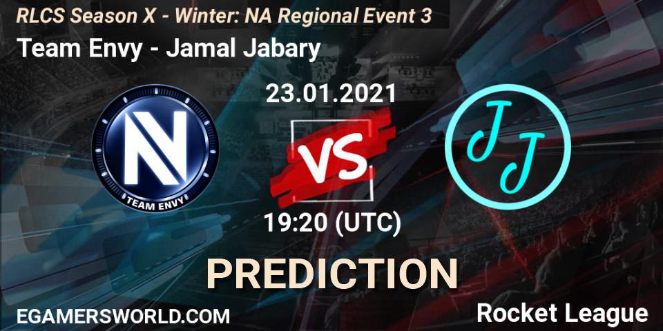 Team Envy vs Jamal Jabary: Match Prediction. 23.01.2021 at 19:20, Rocket League, RLCS Season X - Winter: NA Regional Event 3