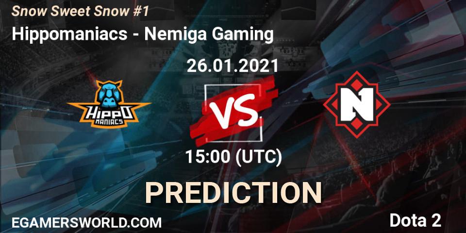 Hippomaniacs vs Nemiga Gaming: Match Prediction. 26.01.21, Dota 2, Snow Sweet Snow #1