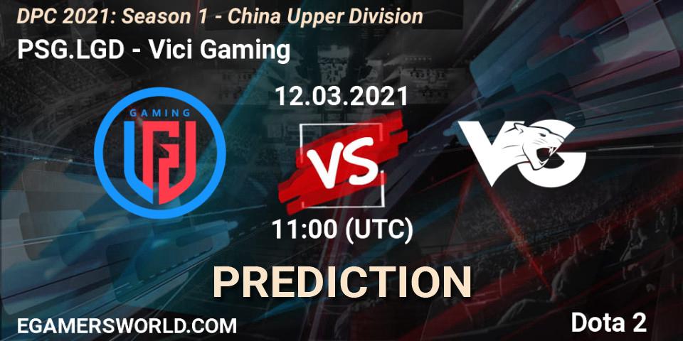 PSG.LGD vs Vici Gaming: Match Prediction. 12.03.2021 at 11:39, Dota 2, DPC 2021: Season 1 - China Upper Division