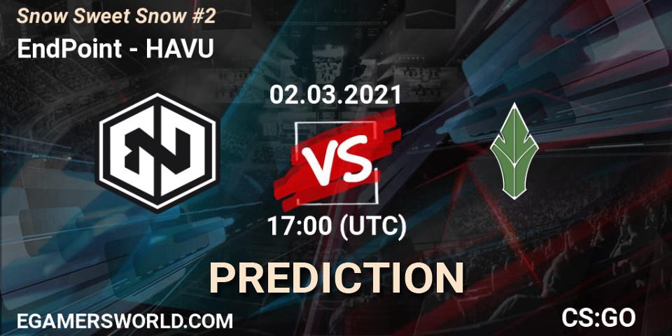 EndPoint vs HAVU: Match Prediction. 02.03.2021 at 17:00, Counter-Strike (CS2), Snow Sweet Snow #2