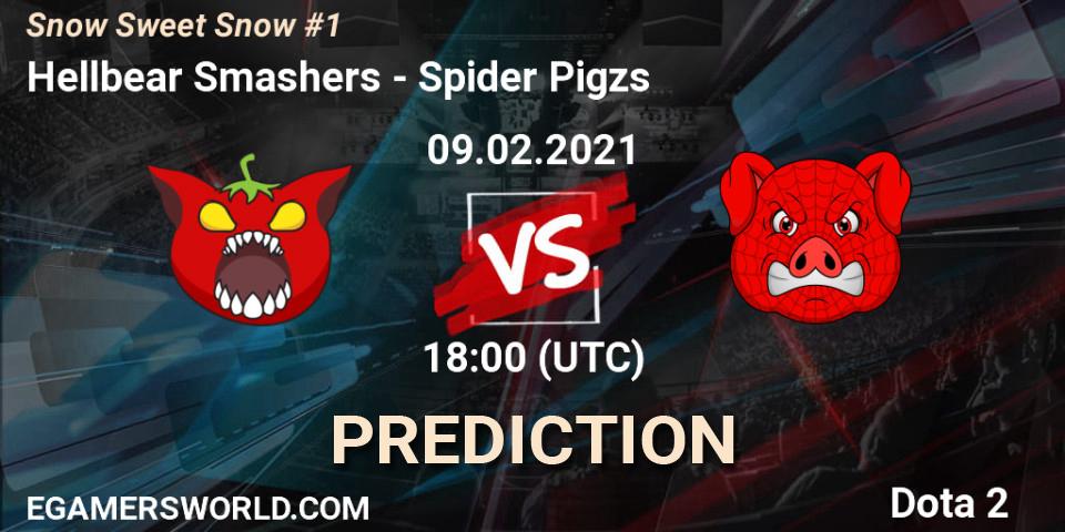 Hellbear Smashers vs Spider Pigzs: Match Prediction. 09.02.2021 at 18:41, Dota 2, Snow Sweet Snow #1