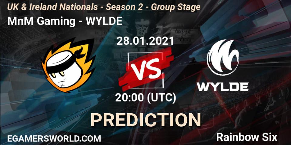 MnM Gaming vs WYLDE: Match Prediction. 28.01.2021 at 20:00, Rainbow Six, UK & Ireland Nationals - Season 2 - Group Stage
