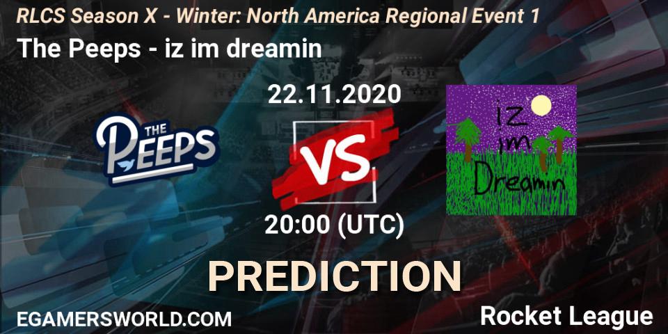 The Peeps vs iz im dreamin: Match Prediction. 22.11.2020 at 20:00, Rocket League, RLCS Season X - Winter: North America Regional Event 1