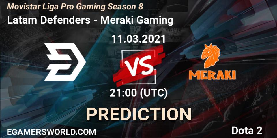 Latam Defenders vs Meraki Gaming: Match Prediction. 11.03.2021 at 21:03, Dota 2, Movistar Liga Pro Gaming Season 8