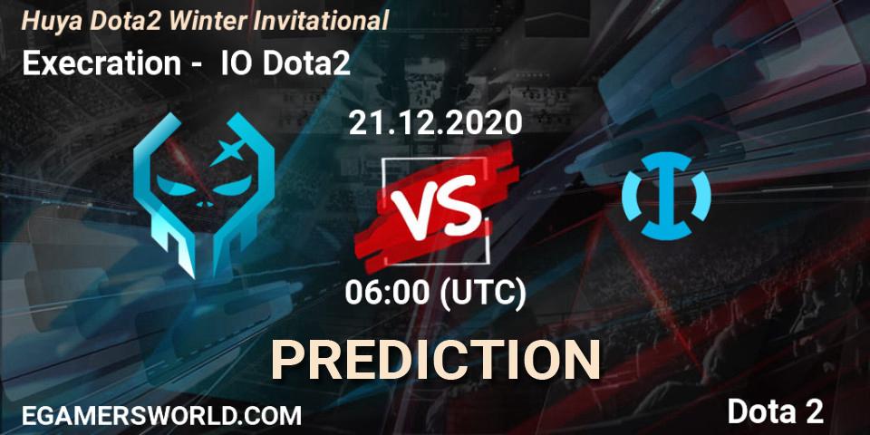 Execration vs IO Dota2: Match Prediction. 21.12.2020 at 06:02, Dota 2, Huya Dota2 Winter Invitational