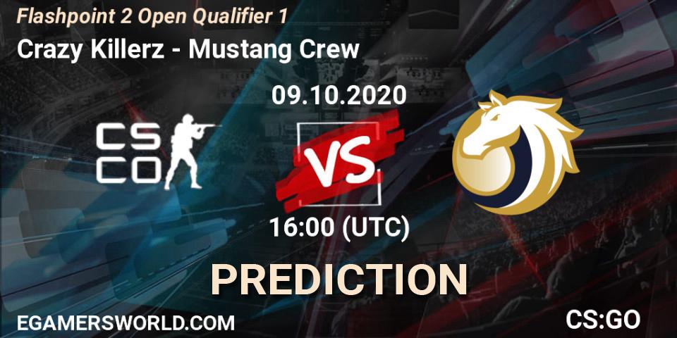 Crazy Killerz vs Mustang Crew: Match Prediction. 09.10.20, CS2 (CS:GO), Flashpoint 2 Open Qualifier 1