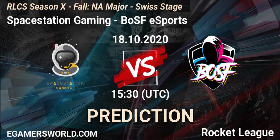 Spacestation Gaming vs BoSF eSports: Match Prediction. 18.10.2020 at 15:30, Rocket League, RLCS Season X - Fall: NA Major - Swiss Stage