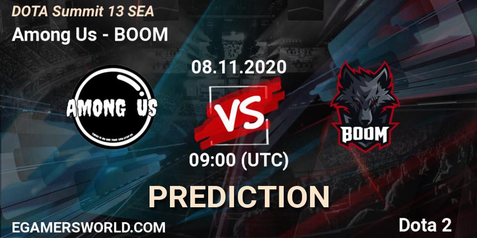 Among Us vs BOOM: Match Prediction. 08.11.2020 at 08:59, Dota 2, DOTA Summit 13: SEA