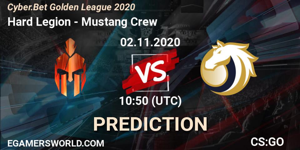 Hard Legion vs Mustang Crew: Match Prediction. 02.11.2020 at 10:50, Counter-Strike (CS2), Cyber.Bet Golden League 2020