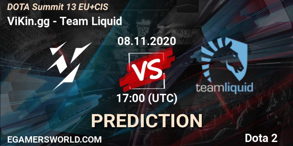 ViKin.gg vs Team Liquid: Match Prediction. 08.11.2020 at 17:05, Dota 2, DOTA Summit 13: EU & CIS