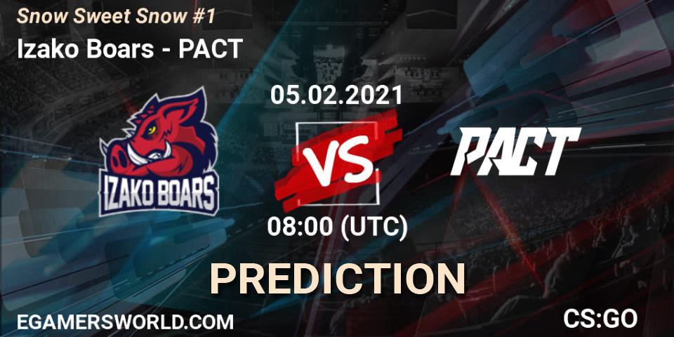 Izako Boars vs PACT: Match Prediction. 05.02.2021 at 08:00, Counter-Strike (CS2), Snow Sweet Snow #1