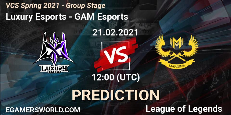 Luxury Esports vs GAM Esports: Match Prediction. 21.02.2021 at 13:00, LoL, VCS Spring 2021 - Group Stage