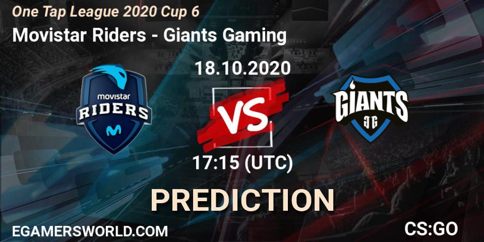 Movistar Riders vs Giants Gaming: Match Prediction. 18.10.2020 at 17:25, Counter-Strike (CS2), One Tap League 2020 Cup 6