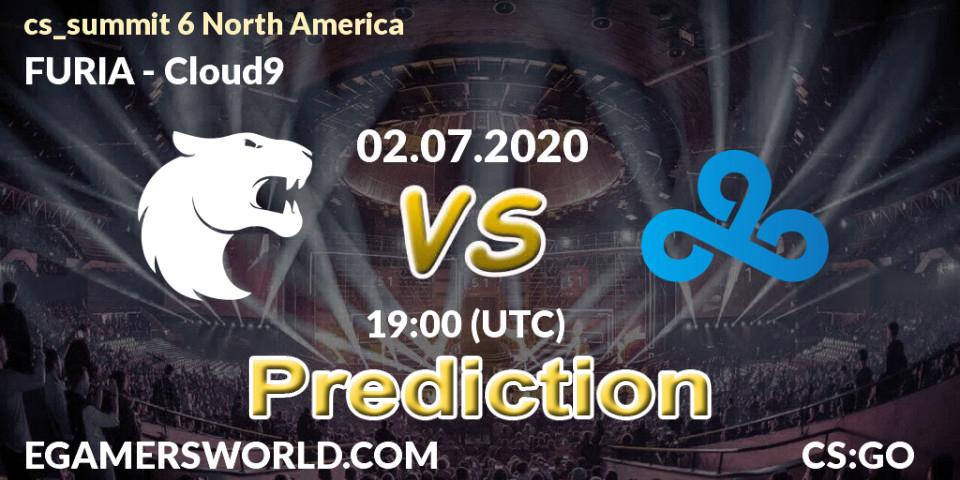 FURIA vs Cloud9: Match Prediction. 02.07.2020 at 20:15, Counter-Strike (CS2), cs_summit 6 North America