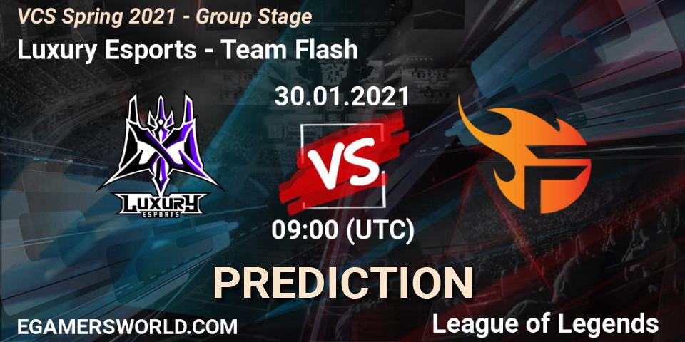 Luxury Esports vs Team Flash: Match Prediction. 30.01.2021 at 10:19, LoL, VCS Spring 2021 - Group Stage