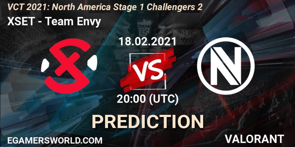 XSET vs Team Envy: Match Prediction. 20.02.2021 at 20:00, VALORANT, VCT 2021: North America Stage 1 Challengers 2
