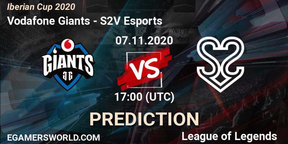 Vodafone Giants vs S2V Esports: Match Prediction. 07.11.2020 at 18:25, LoL, Iberian Cup 2020