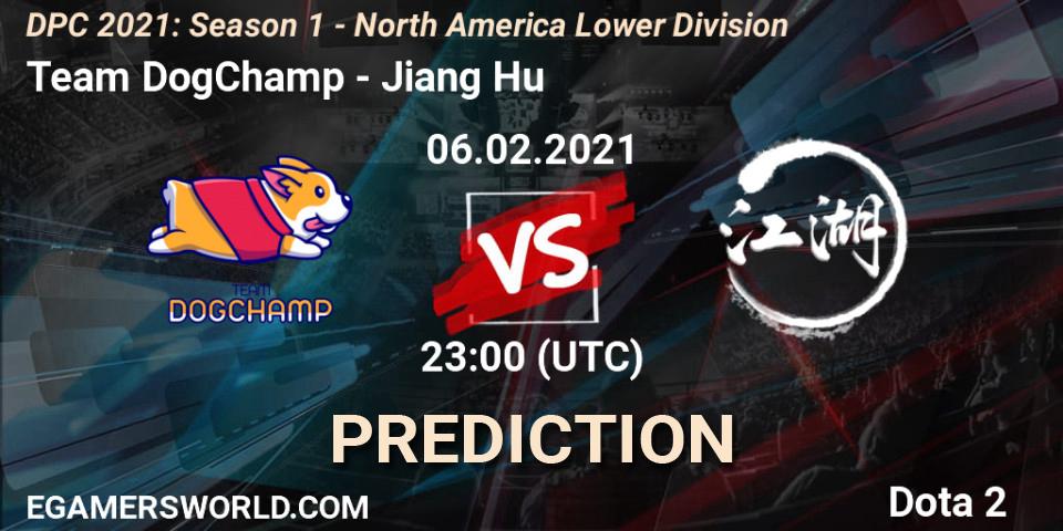 Team DogChamp vs Jiang Hu: Match Prediction. 06.02.2021 at 23:02, Dota 2, DPC 2021: Season 1 - North America Lower Division