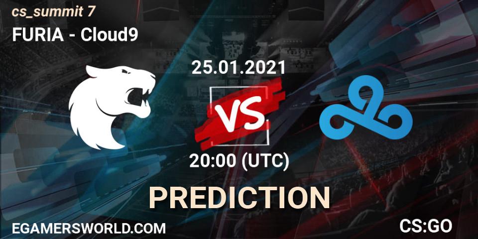 FURIA vs Cloud9: Match Prediction. 25.01.2021 at 20:00, Counter-Strike (CS2), cs_summit 7