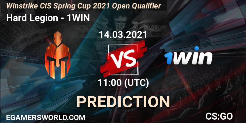 Hard Legion vs 1WIN: Match Prediction. 14.03.21, CS2 (CS:GO), Winstrike CIS Cup Spring 2021: Open Qualifier