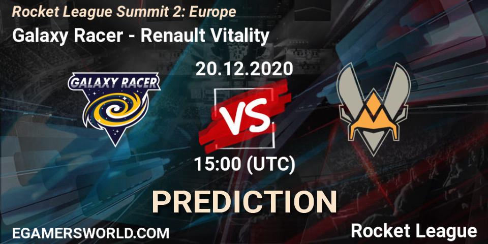 Galaxy Racer vs Renault Vitality: Match Prediction. 20.12.2020 at 15:00, Rocket League, Rocket League Summit 2: Europe