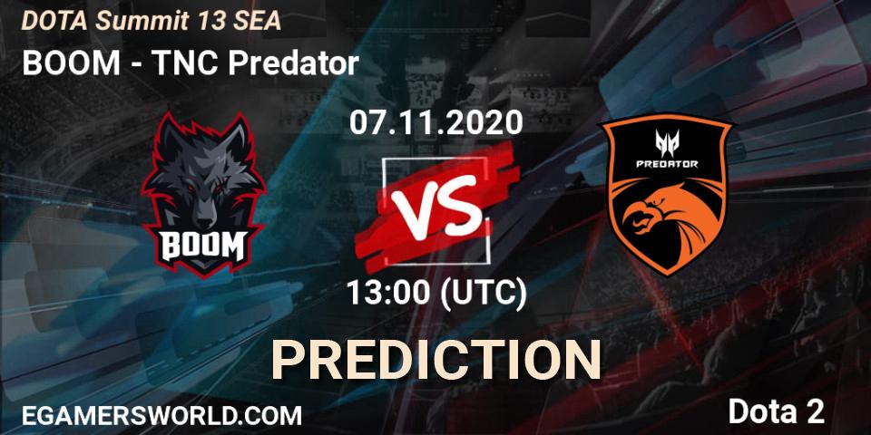 BOOM vs TNC Predator: Match Prediction. 07.11.2020 at 13:28, Dota 2, DOTA Summit 13: SEA